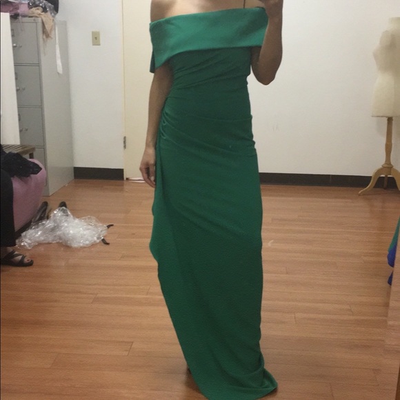 nicole bakti one shoulder dress